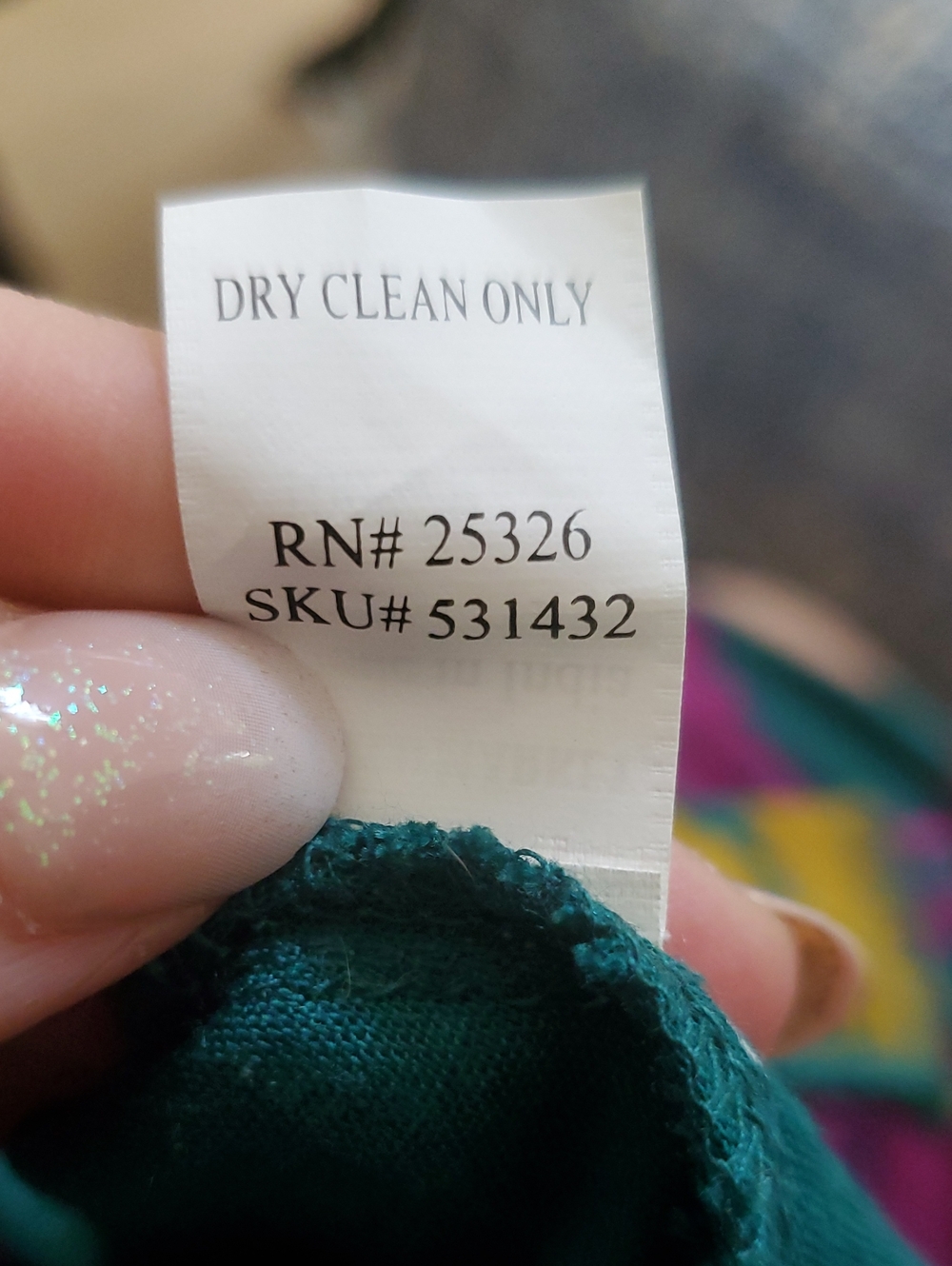 Cost Plus World Market Teal Tunic with Pink and Mustard Floral Accents L/XL - Picture 9 of 9